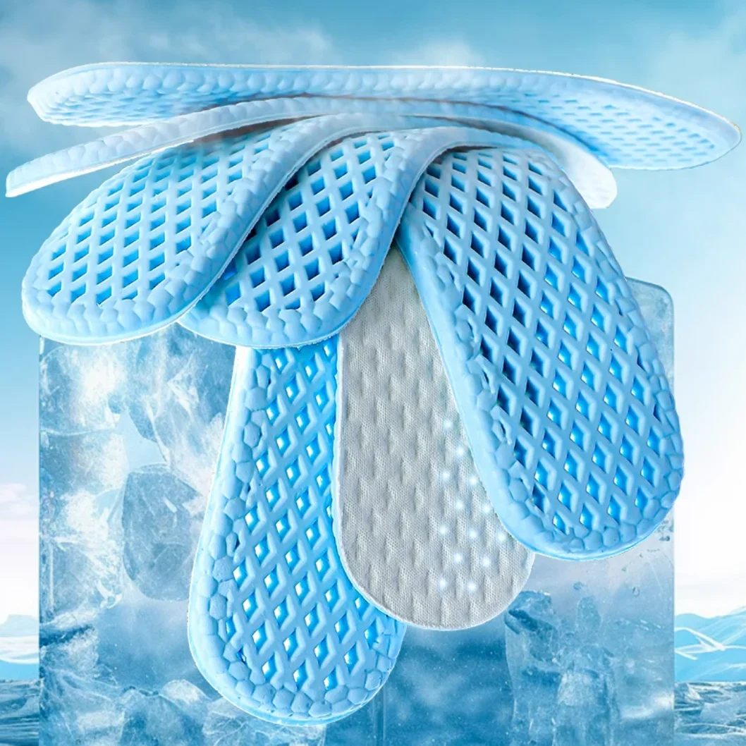 Latex Super Soft Insoles Summer Sweat Absorb Deodorization Insole Elastic Shoes Sandal Breathable Pads Sport Thin Insert Cushion image 5