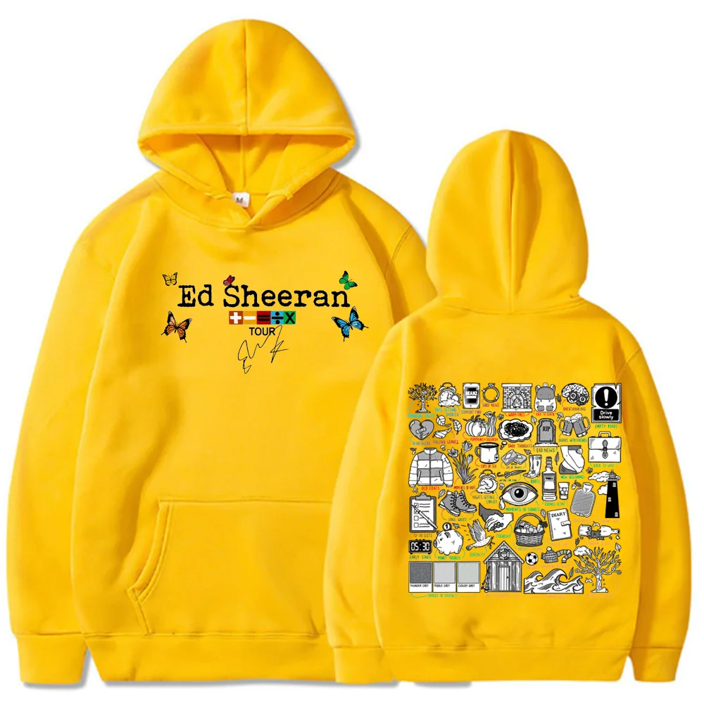 Hoodies de música ruim para homens e mulheres, ed Sheeran Tour, outono e inverno, vários estilos, 2023