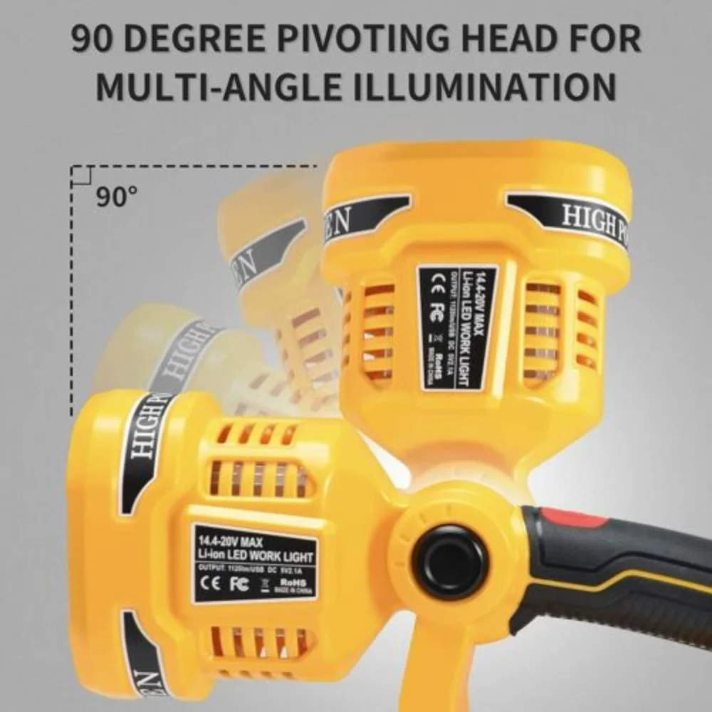 20v max conduziu a substituição da luz de trabalho para dewalt spotlight dcl043 alimentado por dewalt 20v max bateria de lítio 12w lanterna portátil