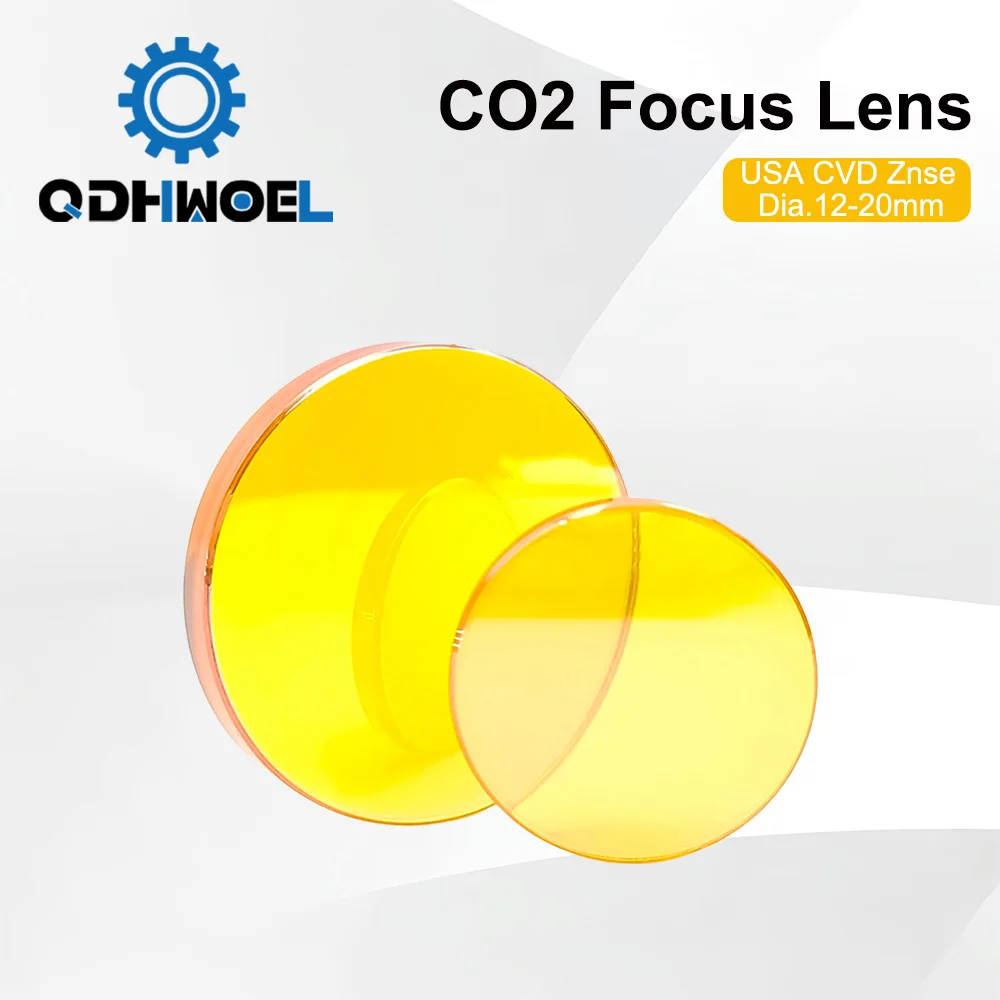 Laser Focus Lens USA CVD ZnSe DIA 12 15 18 19.05 20 FL 38.1 50.8 63.5 76.2 101.6 127mm for CO2 Laser Engraving Cutting Machine