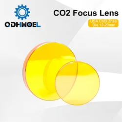 Laser Focus Lens USA CVD ZnSe DIA 12 15 18 19.05 20 FL 38.1 50.8 63.5 76.2 101.6 127mm for CO2 Laser Engraving Cutting Machine
