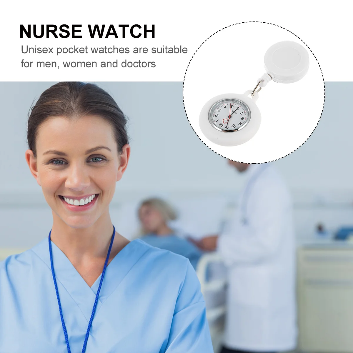 Nurse Table Nurses Watch Ankle Pocket Nursing The Gift Fob Retractable Silicone Round Student