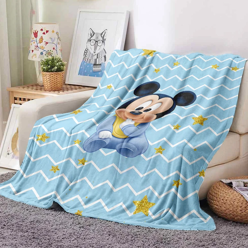 طفل ميكي الفانيلا بطانية رقيق دافئ رمي الأطفال الكبار قيلولة البطانيات لينة الفراش أريكة بطانية لزينة المنزل الطرف #2