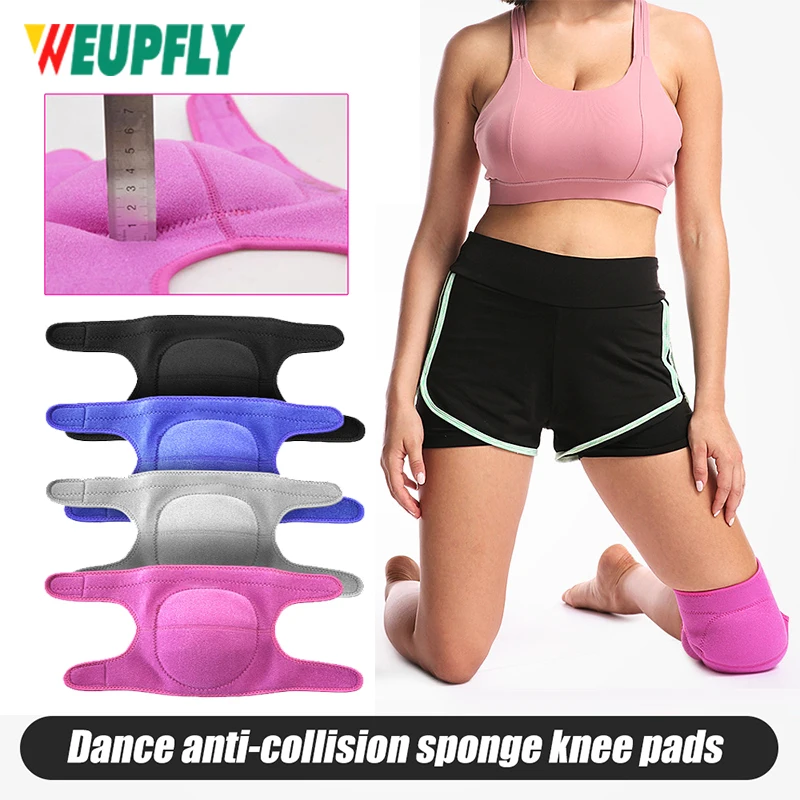 1Pair Knee Brace Soft Knee Pads Adjustable Knee Compression Sleeve for Dance Wrestling Cycling Arthritis Relief Meniscus Tear