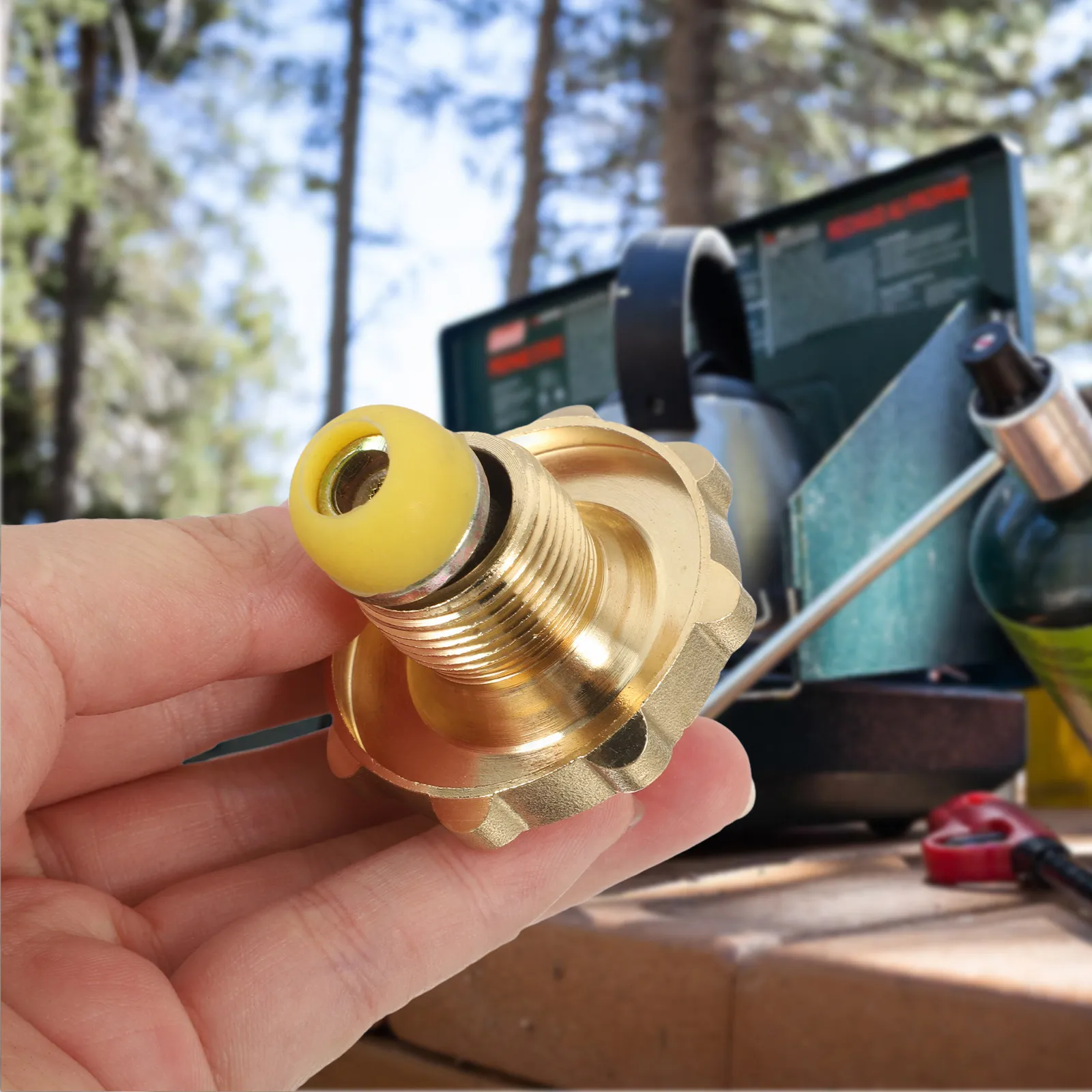 Casette Gas Conversion Head Stove Long Propane Tank Adapter Plug Brass Full Flow Male Npt Propane Adapter Outdoor