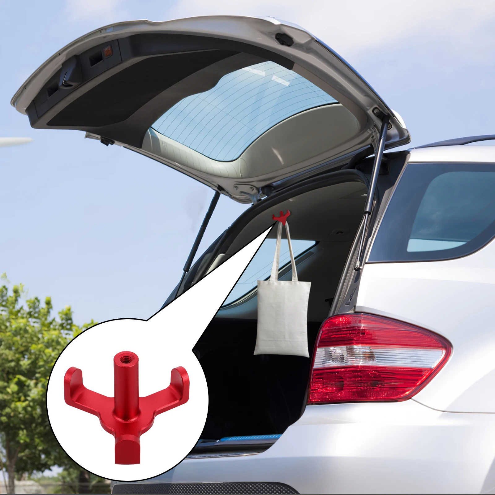 

Aluminum Trunk Storage Hook Compatible for Tesla 08-21 Metal Automotive Bag Hook Grocery Bags Hook Car Organization Hanger