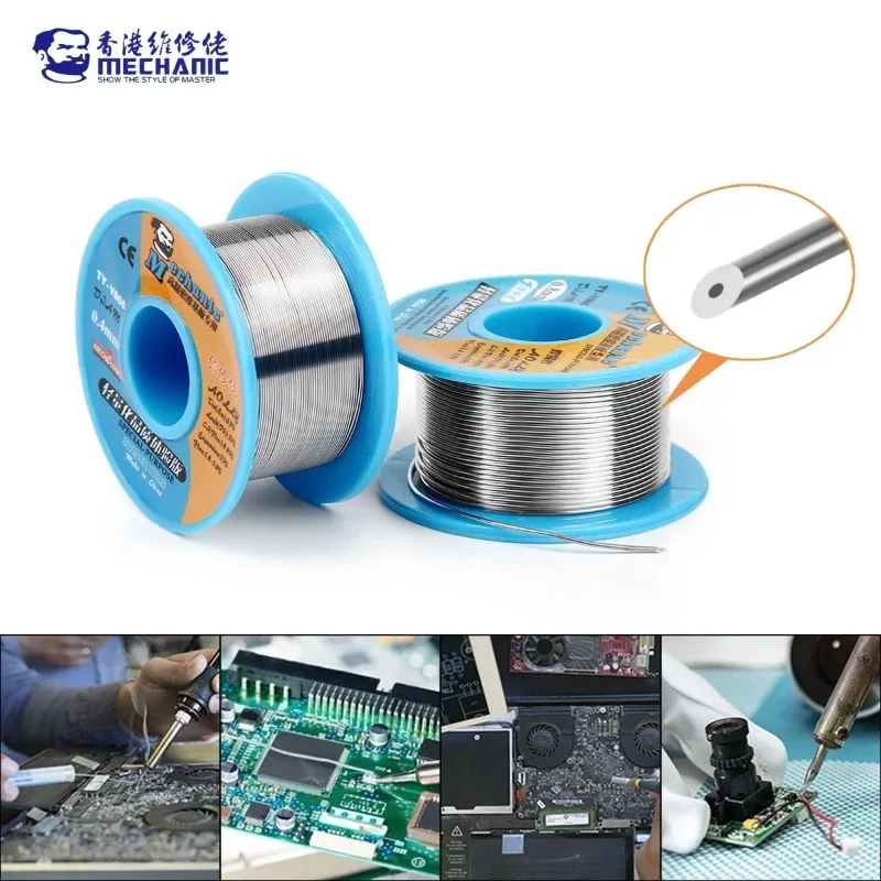 MECHANIC TY-V866 0.2-1.0mm Rosin Core High Purity Solder Wire 183°C for Mobile Phone Motherboard Repair Welding Solder Wire Tool