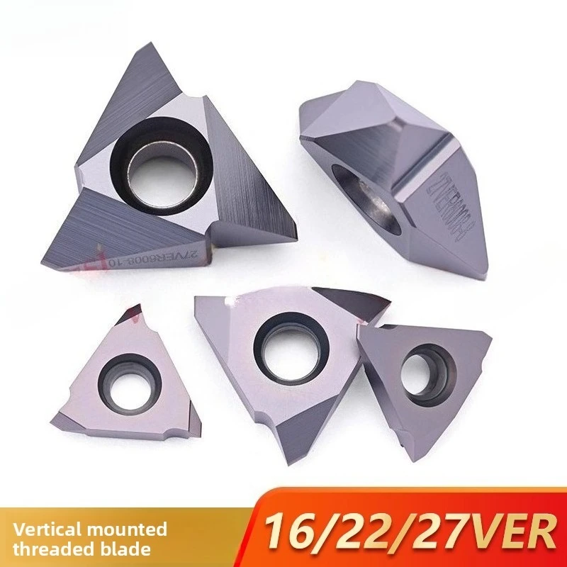 1pcs Vertical Threaded Carbide Inserts 16VER 16VNR 22VNR AG60 AG55 22VER N60 27VER V60 1.0ISO 1.25ISO 1.5ISO 3.0ISO N55