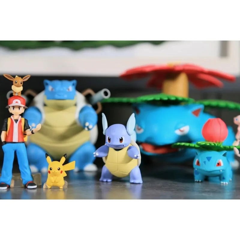 Bandai ? figurines originales Pokemon Scale World, r�gion Kanto, rouge, Pikachu, Mewtwo, Eevee, Charmander, Bulbasaur, Squirtle, jouets, cadeaux