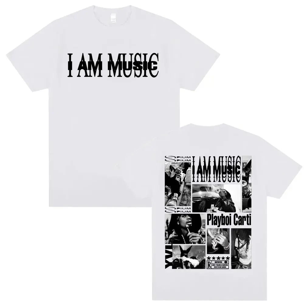 Rapper Playboi Carti I AM MUSIC Album Logo T Shirt Mens Clothing