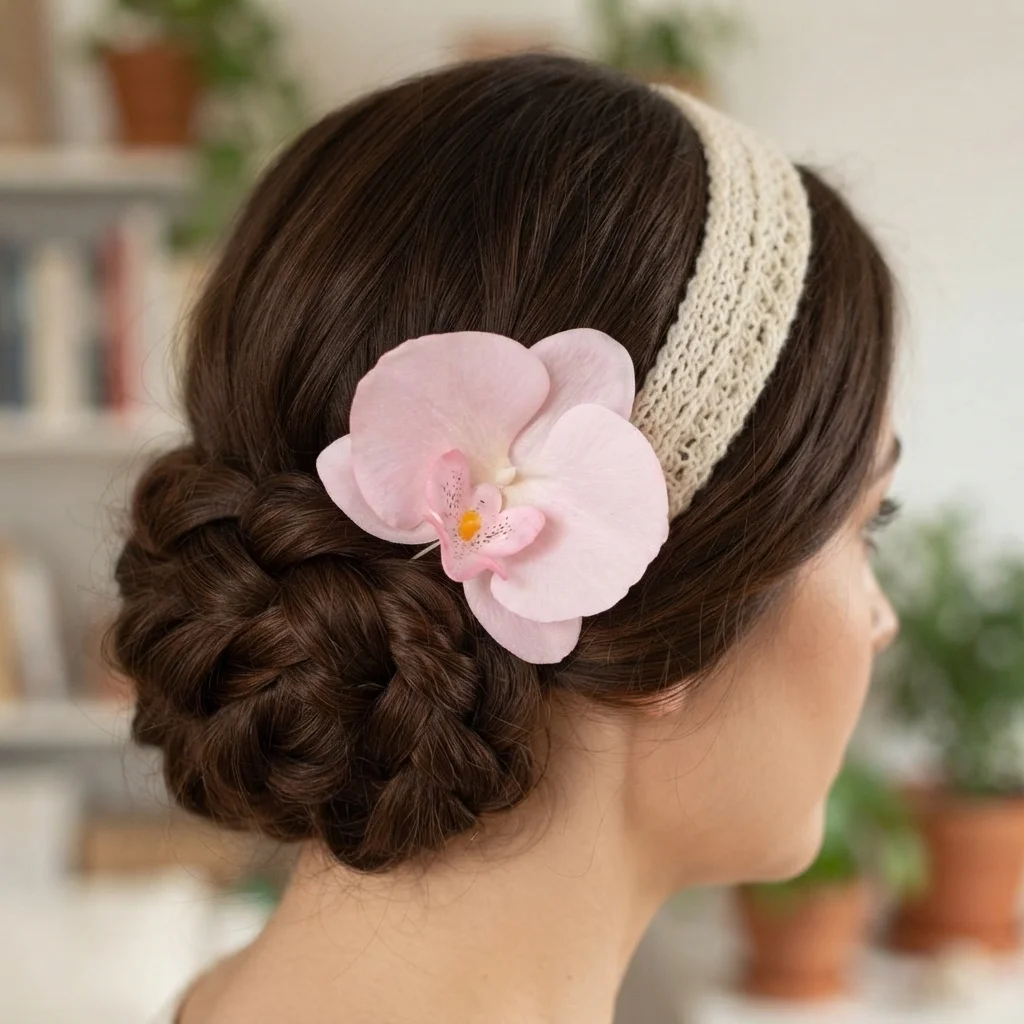 

DIY Jewelry Making Craft Simulated Flower Handmade Accessories Hairpin Butterfly Orchid Flower Decoration Headdress Gift