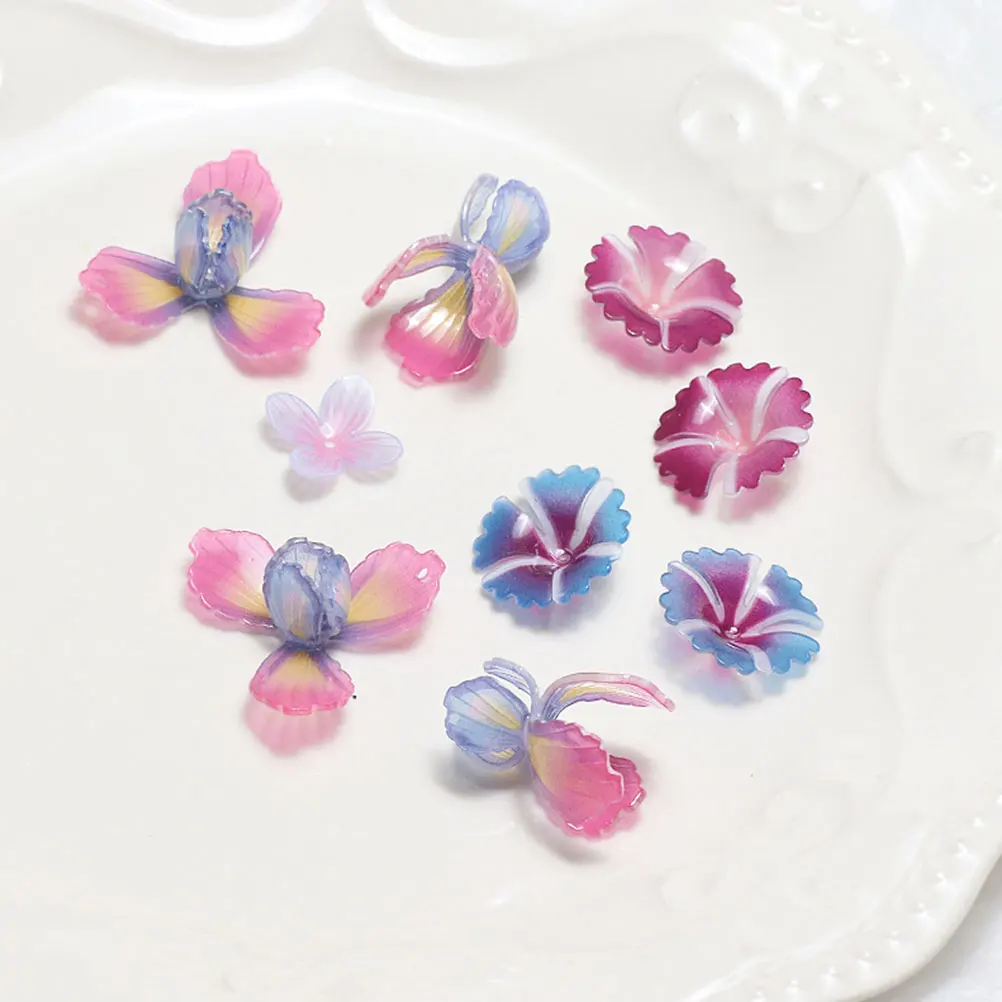 

Flower Heat Shrink Sheet Accessories Mini Charms for Necklace Keychain Bulk Pendants Jewelry Flower Design Plastic Earring DIY