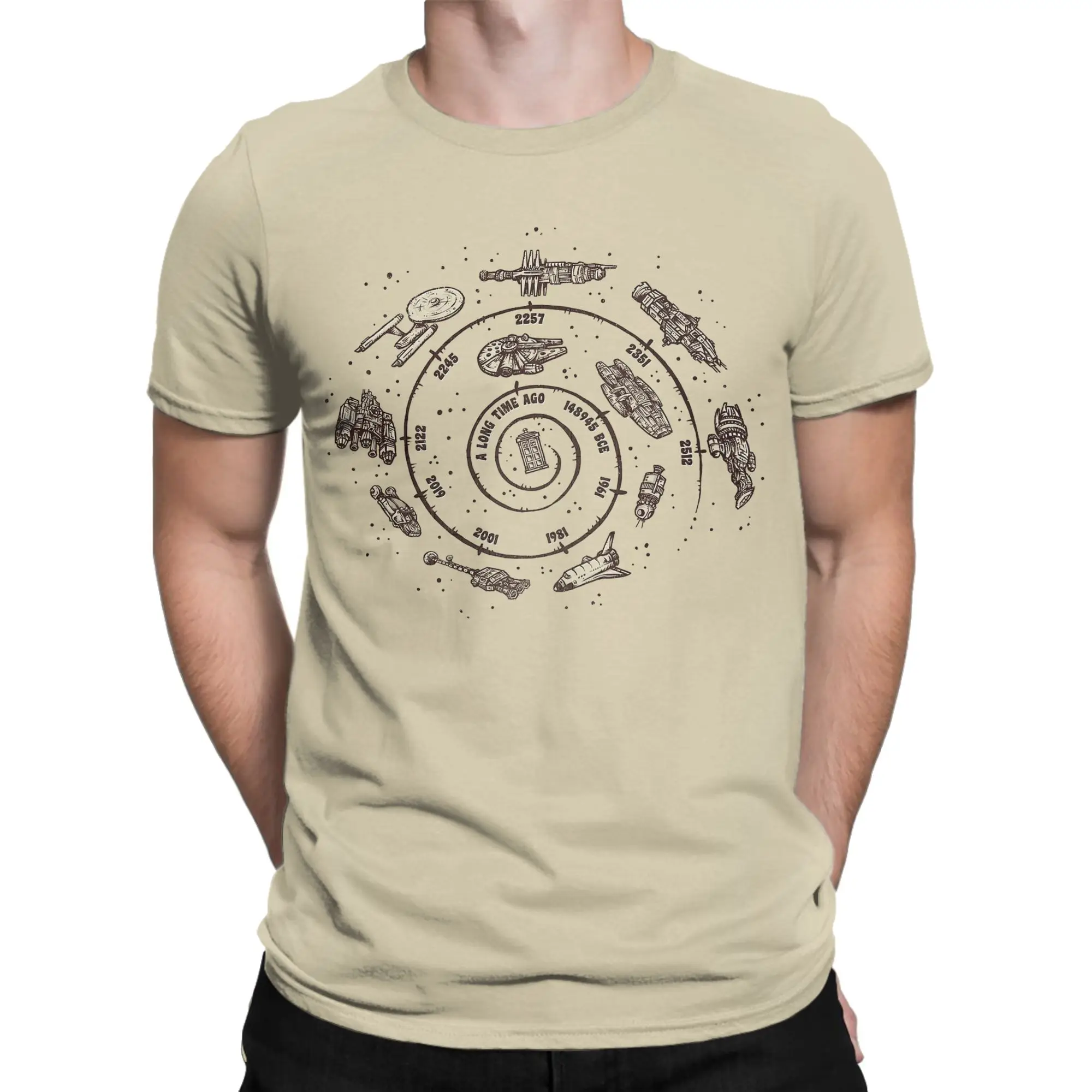 Amazing Timeline Battlestar Galactica T-Shirts Men Round Neck 100% Cotton T Shirt  Short Sleeve Tee Shirt Unique Clothing