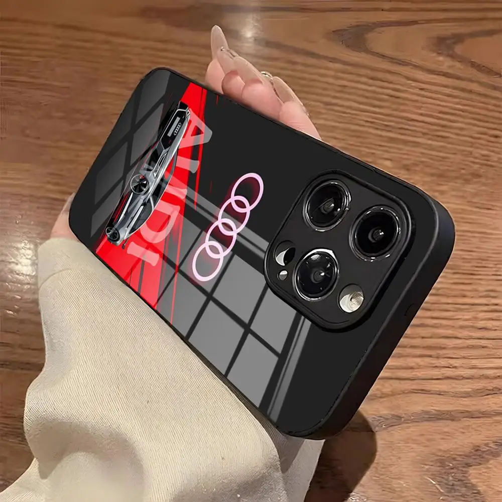 A-S-audi-ES Handyhülle für iPhone 17 Air Pro Max 16 15 14 Pro Max 13 12 Plus Glasabdeckung