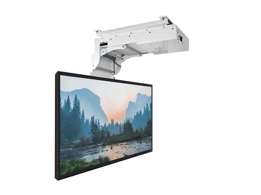 Remote Control Motorized Flip Down Flat Screen TV Ceiling  Lift TV Stand Mount for 32-70inch TV for Conference Room Hotel School