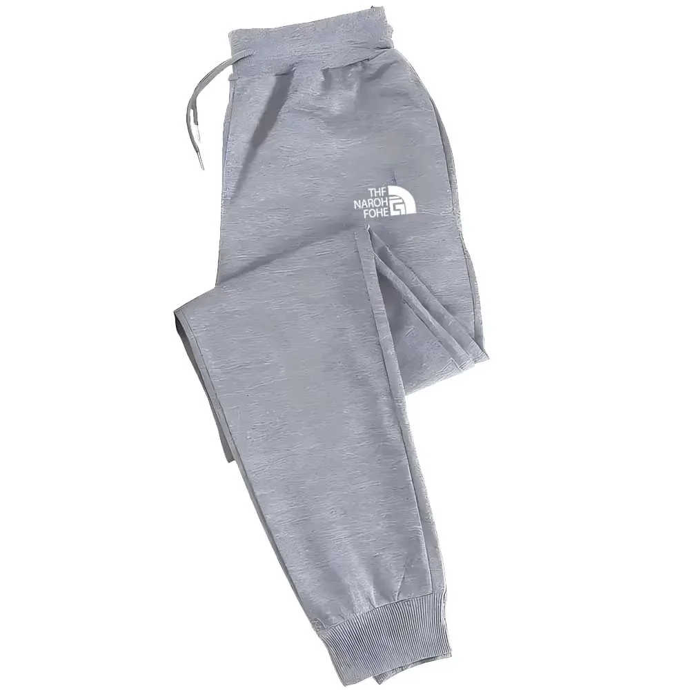 

Men's casual sport pants featuring an elastic waistband and rolled cuffs - 100% polyester knitted fabric loose fit with