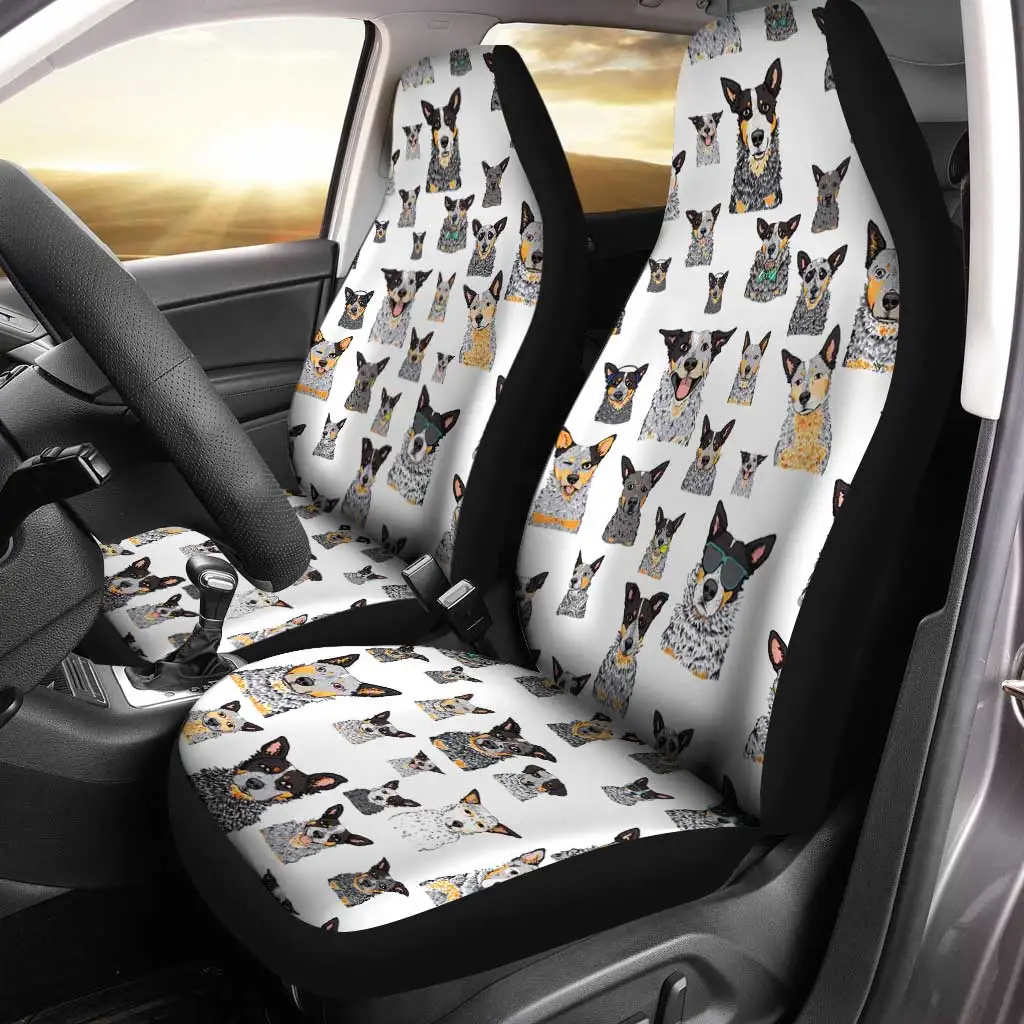 

Australian Cattle Dog Car Seat Covers Custom Dog Car Accessories,Pack of 2 Universal Front Seat Protective Cover