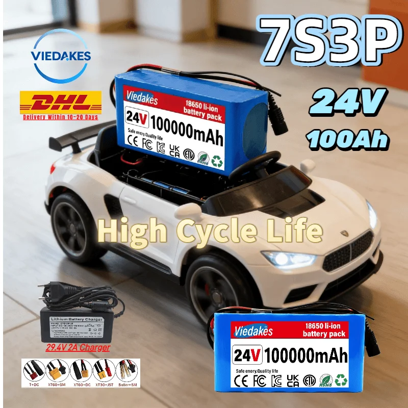 

Top-Selling18650 Li-ion Battery Pack 7S3P 24V100Ah,All-Scenario Power for Camping RV,Home Appliances&Electric Mobility Devices