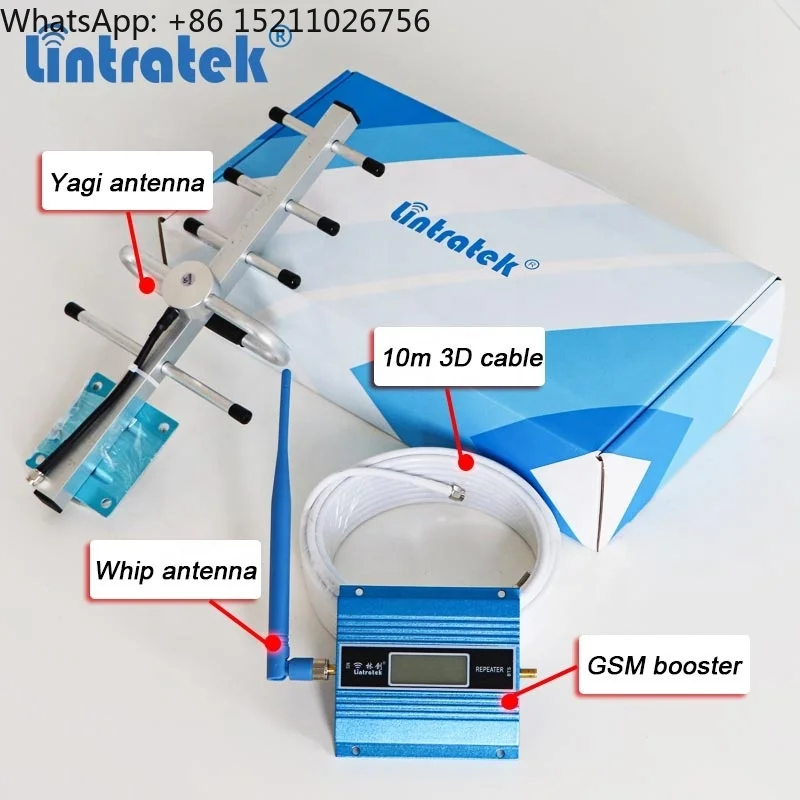 Lintratek One Band Gsm مكرر أزرق 4g 3g 2g إشارة خلوية معززة شبكة متنقلة بحجم صغير