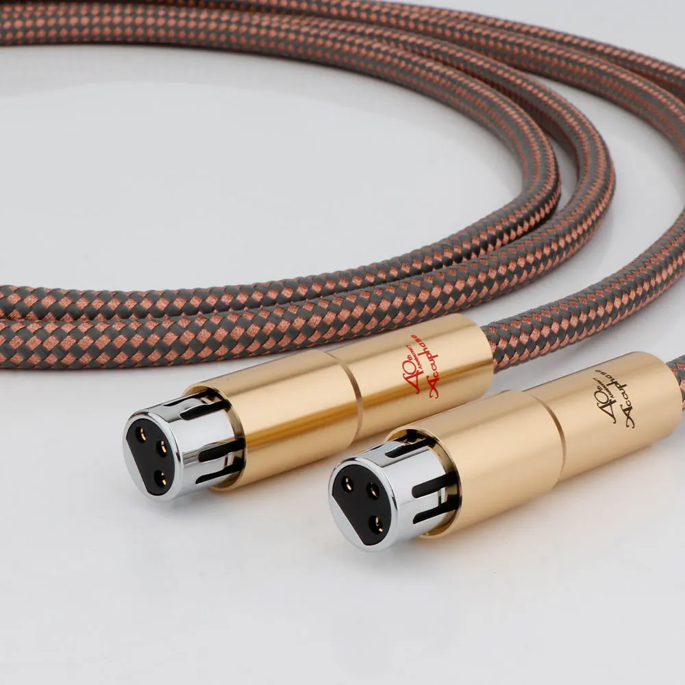 Pair Accuphase 40th XLR Cable Wire OCC XLR Male to Female High Purity Oxygen Free Copper Cable X434