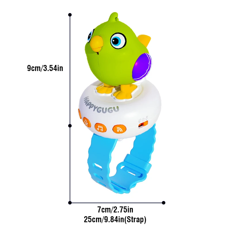 Kids Gugu Bird Talking Parrot Watch Sound Controlled Induction Children\'s Toy Voice Sensing Party Bithday Gifts Educational Toys