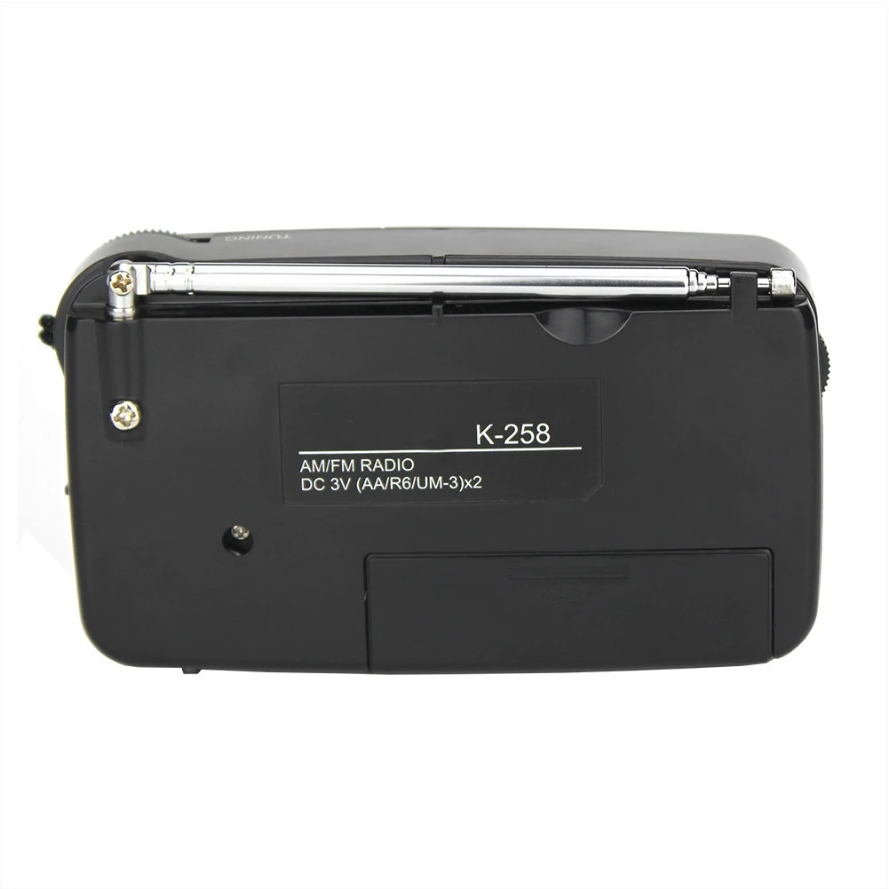 Portable AM/FM Radio with Speaker Mini Transistor Radio with Strap Battery Powered Radio Telescopic Antenna for Emergency Use