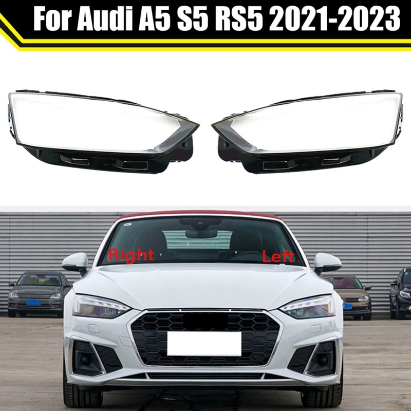 

Car Headlight Cover For A5 S5 RS5 2021-2023 Head Light Lamp Caps Lamp Shade Cover Head Light Lamp Light Cover Left Parts