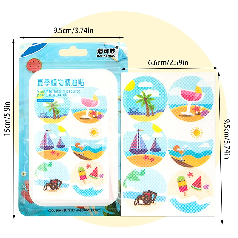 36/72PCS Women Portable Mosquito-repellent Paste Cartoon Anti-mosquito Sticker Baby Animal Print Mosquito-proof Sticker