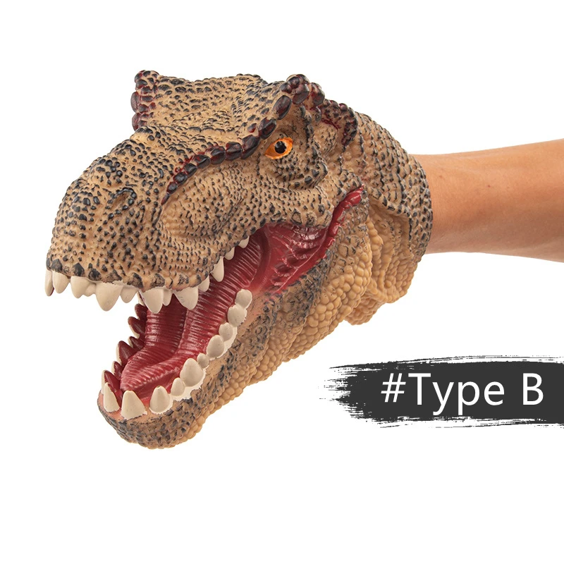 Burattini a mano di dinosauro giurassico - Giocattoli di ruolo in peluche T-Rex e squalo per bambini, regalo fantastico del mondo dei dinosauri Gioco genitore-figlio