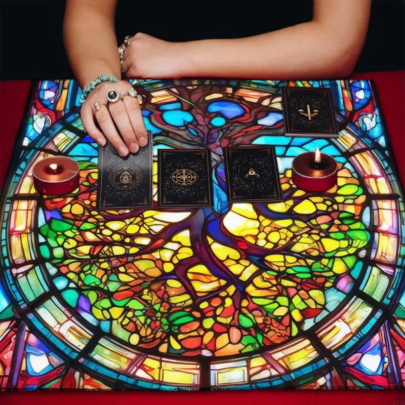Square Table Cloth Tarots Altar Cloth Board Game Pad Tarots Reading Table Cover Tarots Card Mat Divination Tablecloth 