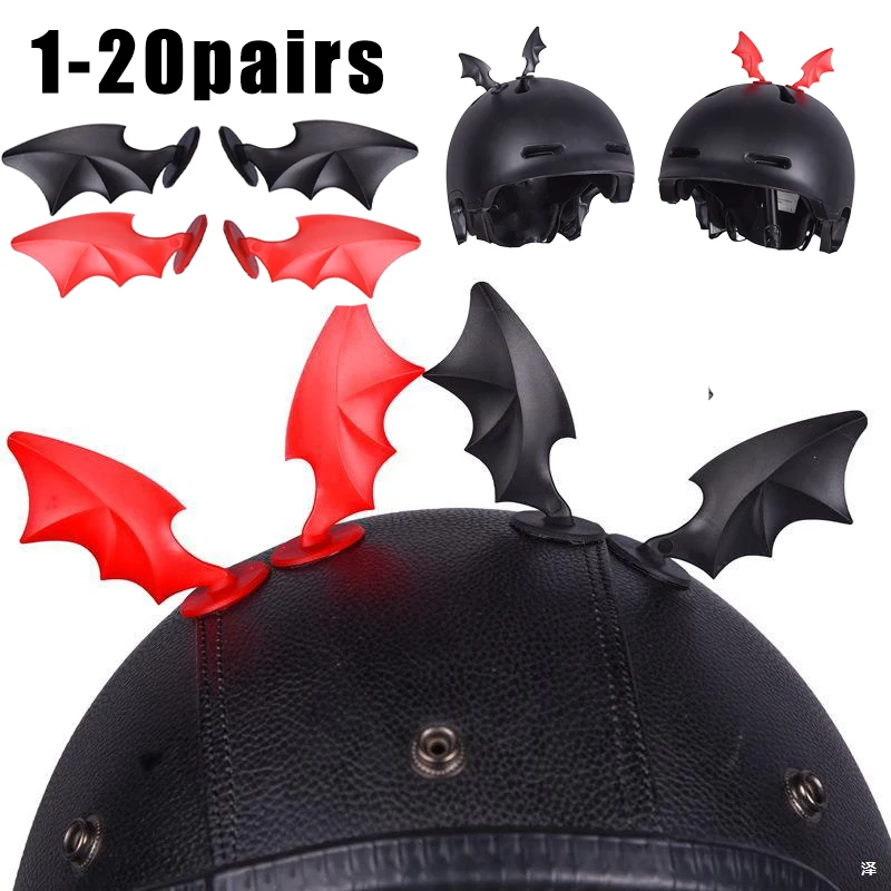 

Adhesive Demon Wings Suction Cup Strips Motorcycle Helmet Accessory Gothic Car Bike Decor Riding Gear Gothic Decoration Unisex