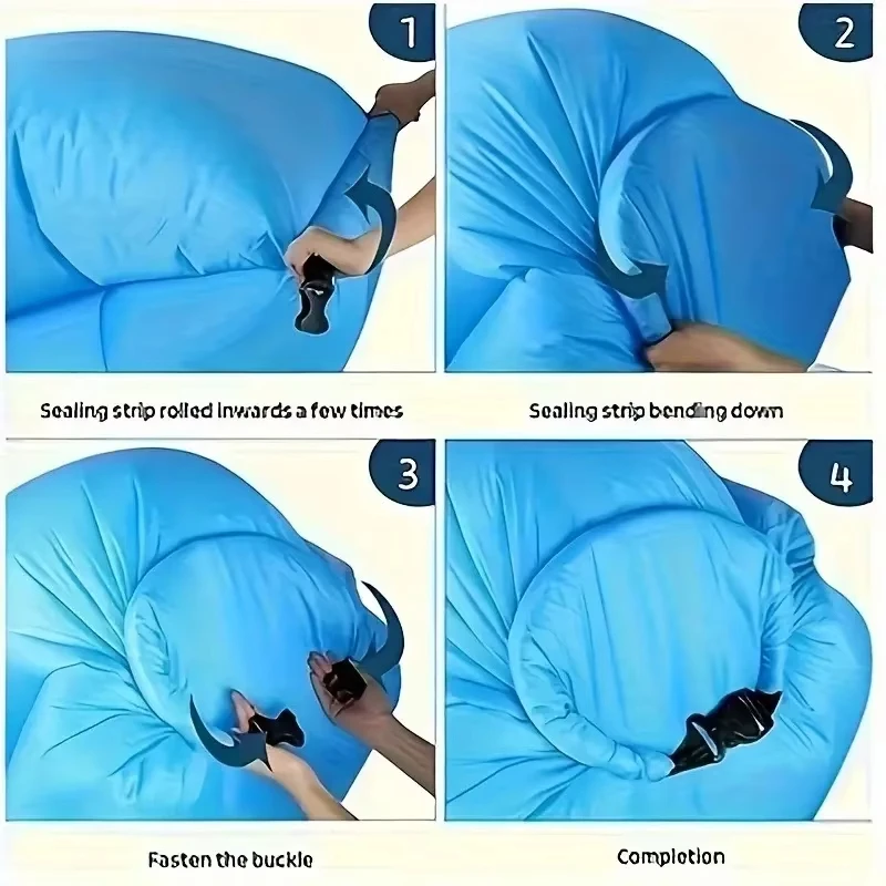 Hamaca inflable para sofá de aire, sofá inflable para acampar, silla de aire para exteriores, playa, senderismo, picnics, festivales de música