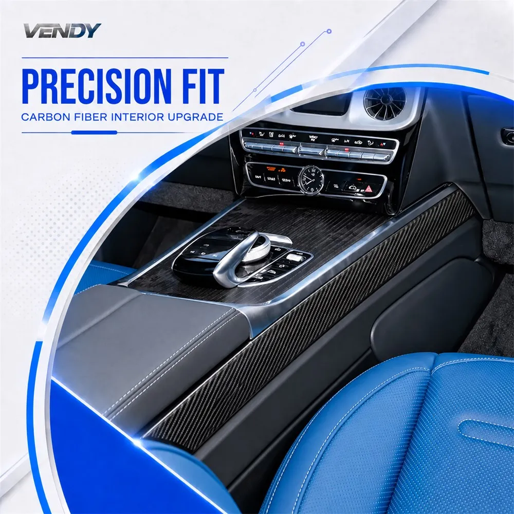 Real Carbon Fiber For Mercedes Benz G Class W464 2019-2024 Gear Shift Side Upper Trim Strips Cover Modified Parts Accessories