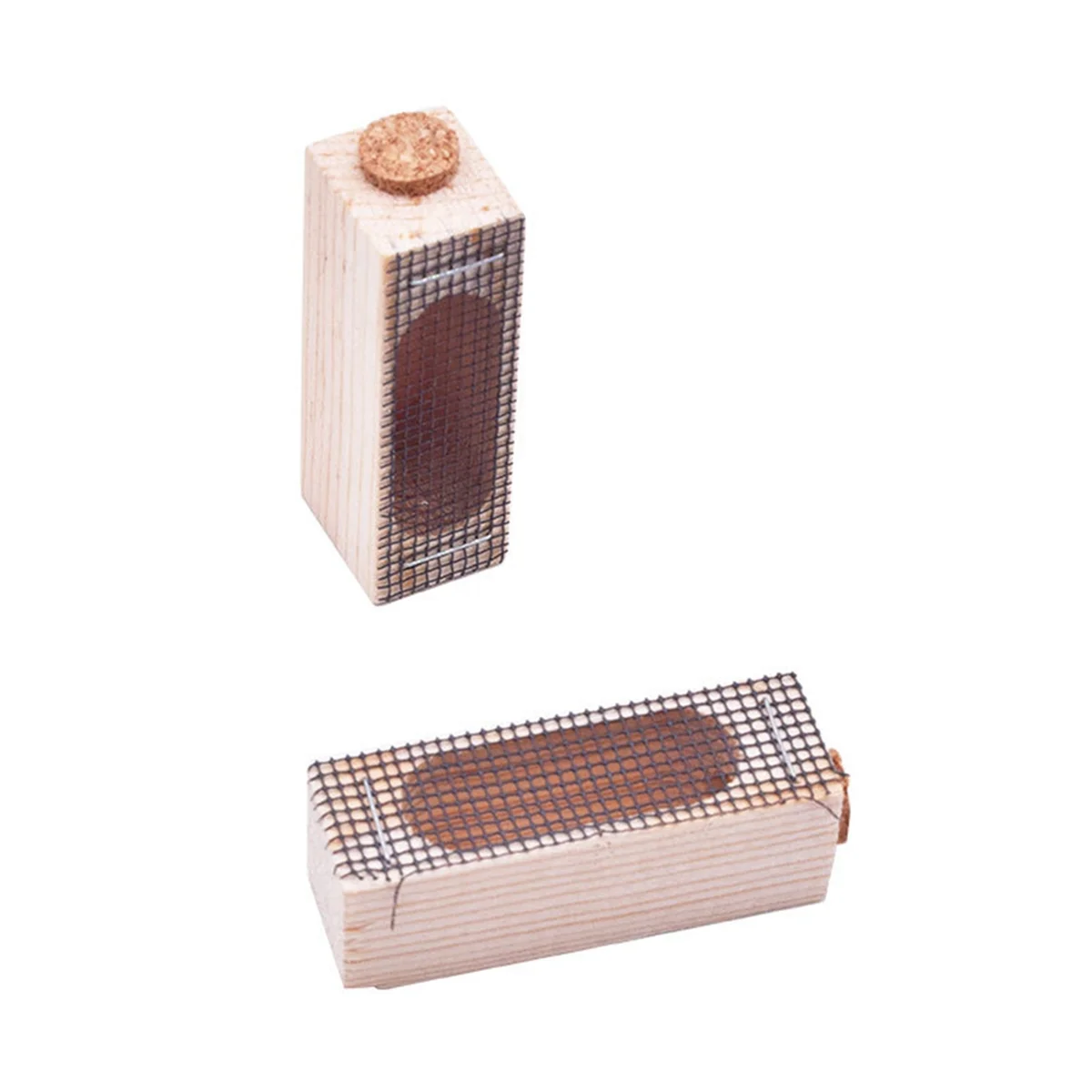 A95I-Wooden Queen Bee Cage, Mutil-Functional Beehive Bee Cage Rearing Cage Cell, Bees Queen Post Prisoner, Beekeeping Tools