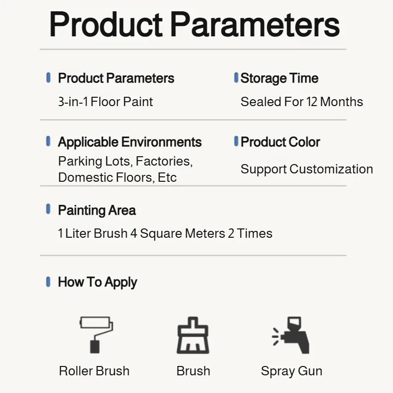 Epoxy Resin Floor Paint Self-Leveling Cement Floor Paint Water-Based Environmentally Friendly Quick-Drying Non-Slip