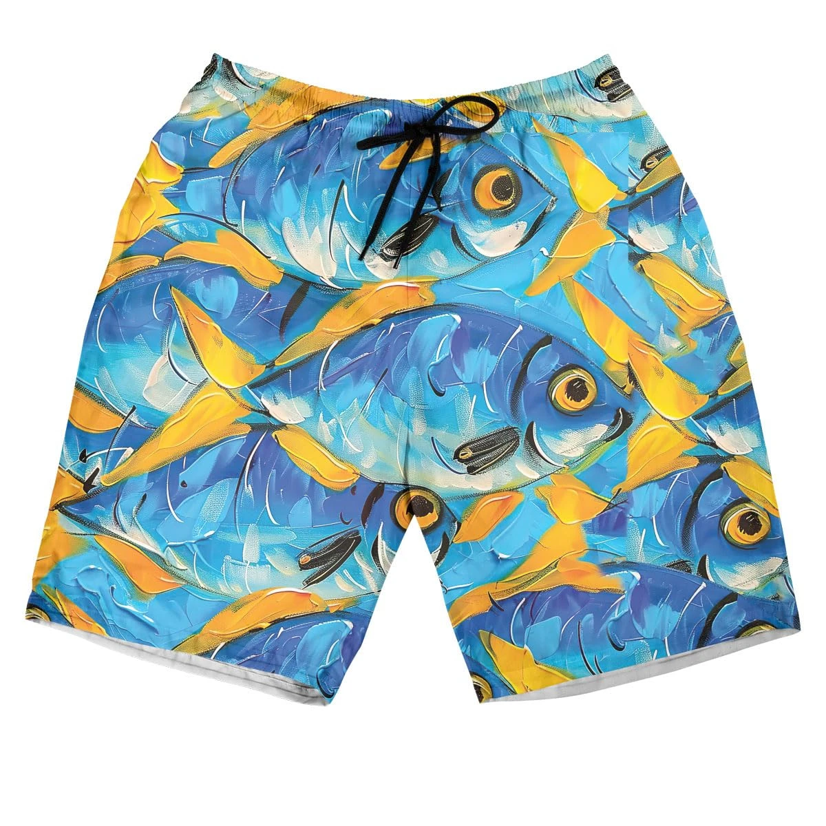 Abstract Fish Graphic Beach Shorts Harajuku Fashion Women Board Shorts Sea Fish Bermudas Ocean Goldfish Carp Male Boardshorts