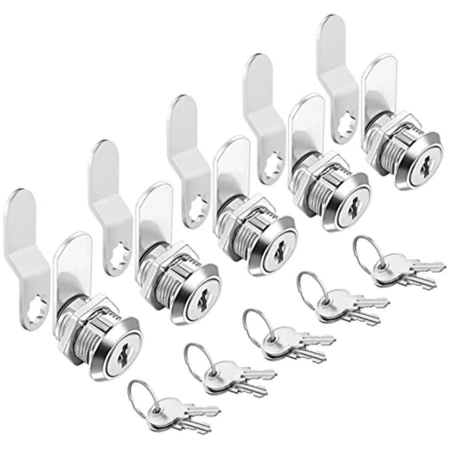 

Cam Locks Cabet Locks Keyed Alike, '' Cylder Length Fits on 0.4'' Max Panel Thickness, Secure File Drawer Mailbox RV Storage To