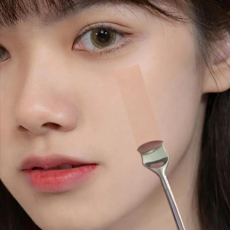 Alwafore อุปกรณ์ดูแลผิวอุปกรณ์ดูแลรูขุมขนสแตนเลสสตีลปลายสองด้านไม้พายสครับผิวเครื่องมือกำจัดสิวทำความสะอาดล้ำลึก