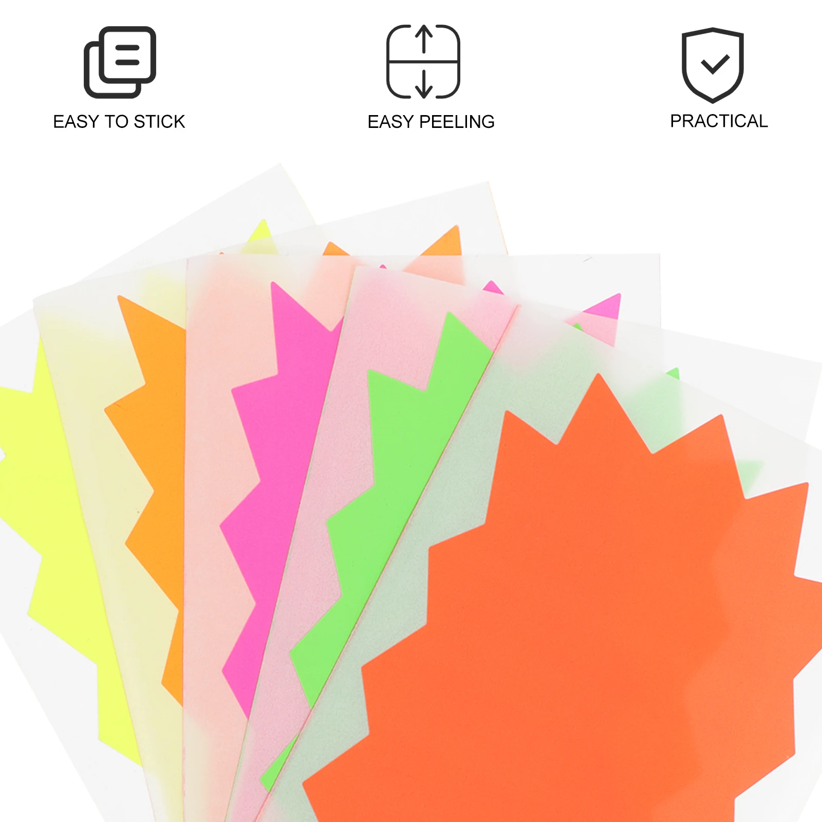 

Fluorescent Stickers Label Gift Bag Paper Tags Explosion Pattern Price Decorative Craft DIY