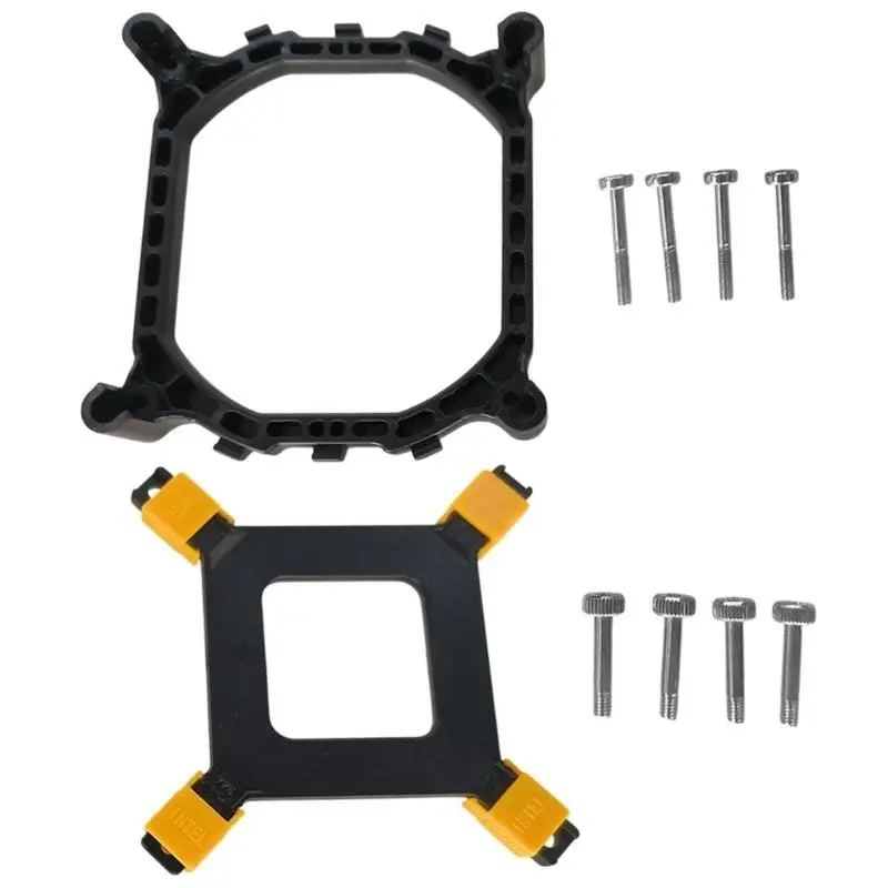 

652F CPU Cooler Fan Bracket with Mounting Screws for LGA 1150 1151 1155 1156 1366 1700 Cooling Repair Part