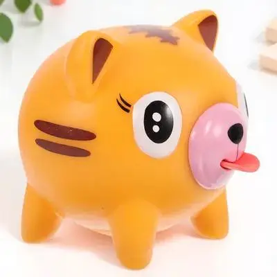 Small Tongue Squeak Soft PVC Animal Squeeze Stress Relief Fun Sensory Decompression for Kids Anxiety Squeeze Toy Tongue