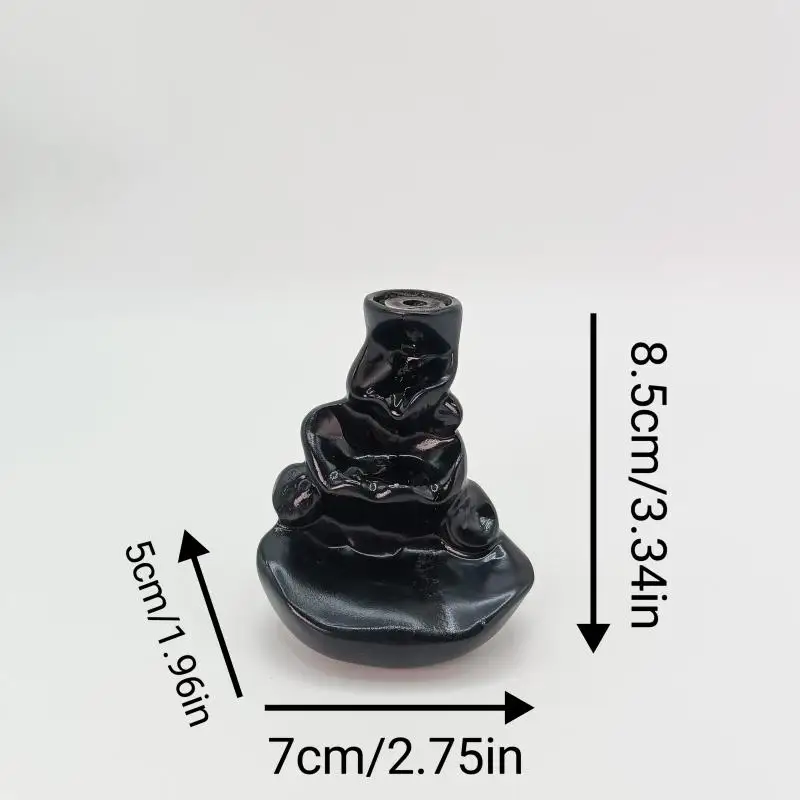 1 قطعة تمثال قابل للجمع ، مبخرة البخور ذات التدفق الخلفي ، الحلي الراتنجية الإبداعية ، الحرف اليدوية ، البخور ، عرض الدخان ، مبخرة المياه المتدفقة في جبال الألب ، موقد الزينة الداخلي لحفل الشاي ، مبخرة البخور (لون عشوائي)