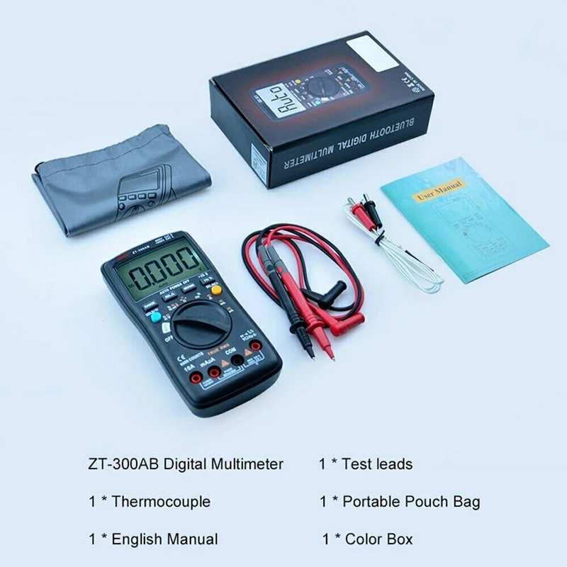 BSIDE ZT-300AB Digital Multimeter Wireless Technology Ammeter True RMS Auto Rang Intelligent Analog Voltmeter Capacitor Tester