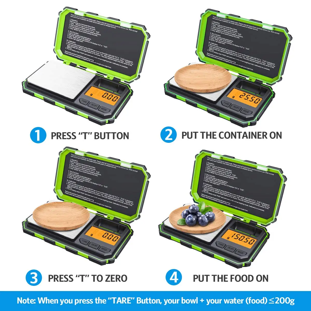 Digital pocket scale with weight 20g/0.001g High Accuracy Milligram Scale Digital Pocket Scale Magnesium Scale