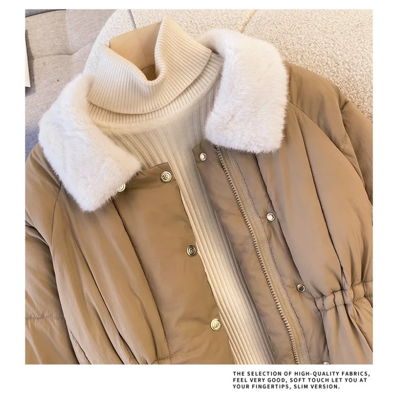 2025 New Winter Down Cotton-padded Clothes for Women, Small Cotton-padded Clothes, Waist Cotton-padded Jackets, Thickened Coats