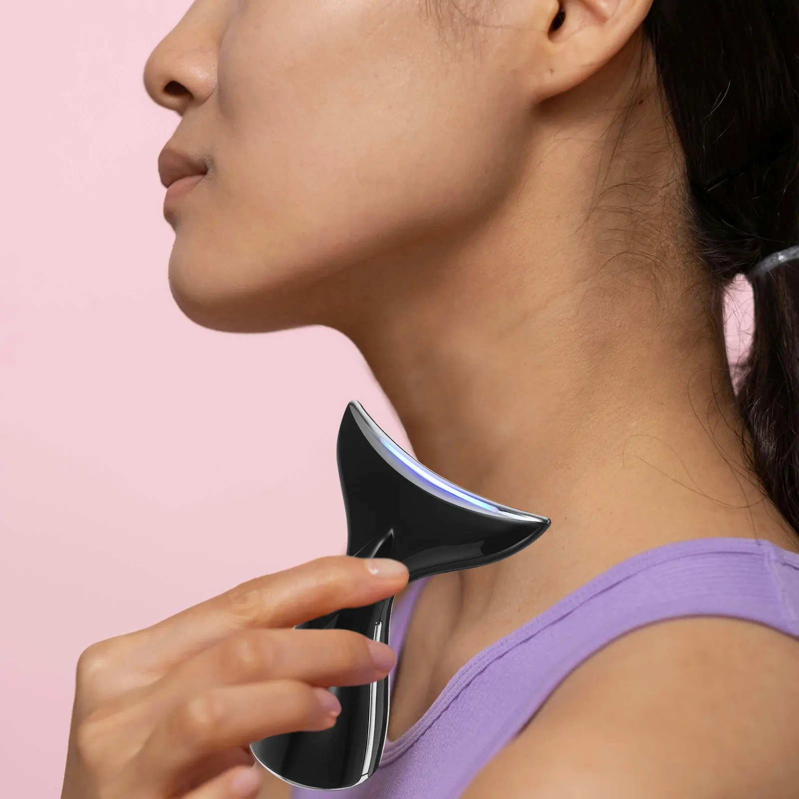 1 مجموعة أداة تدليك الرقبة المحمولة شحن سريع لخطوط الرقبة إزالة التجاعيد شد الجلد رفع الجمال متعدد الوظائف