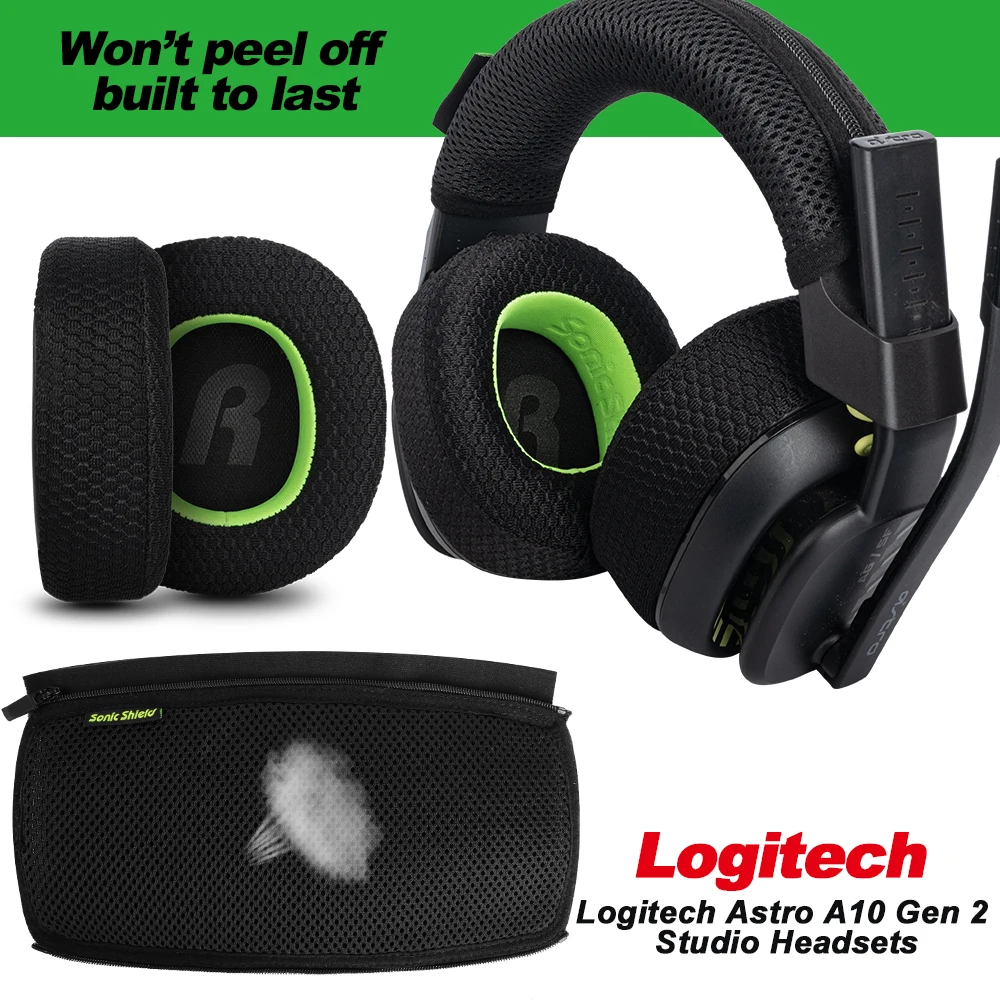 Earphone Pads for Logitech G Astro A10 Gen 2 Replacement Earpads Earmuffs Mesh Memory Covers Sponge Protein