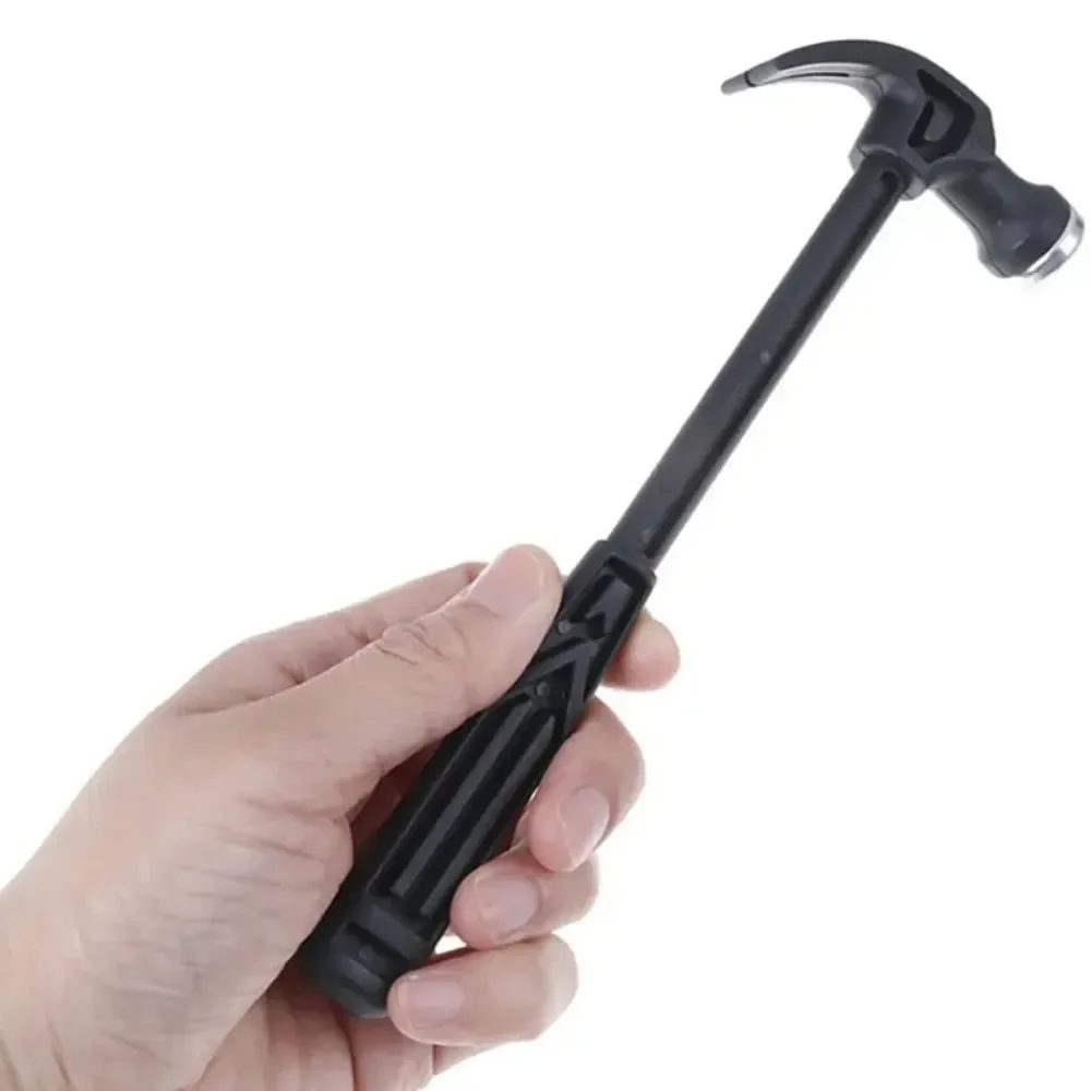 Multi-function Claw Hammer Steel Pipe Handle Hammer Safety Hammer For Traceless Nails Window Breaker Household Hardware Tools