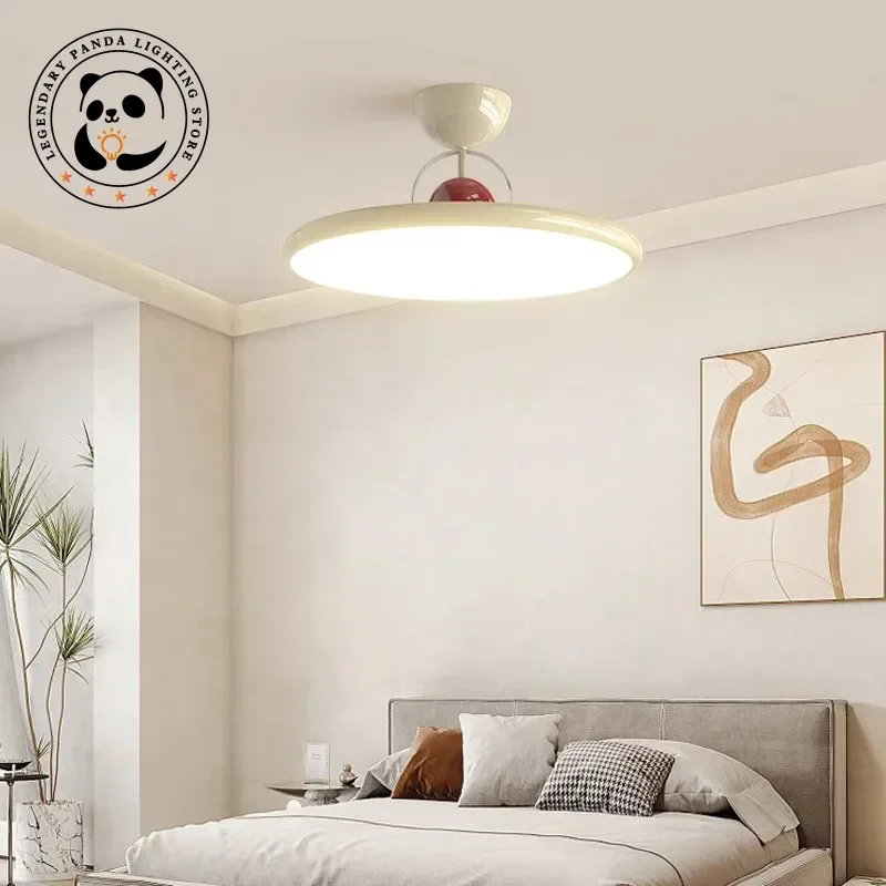 Nordic Modern Ceiling Lights Creativity Cream Style Flying Saucer Chandeliers Parlor Bedroom Porch Hallway Indoor Light Fixtures