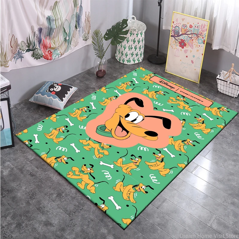 

Disney Cartoon Mickey Mouse And Pluto Printed Area Rugs Carpets for Home Living Room Children's Bedroom Sofa Doormat Floor Mats